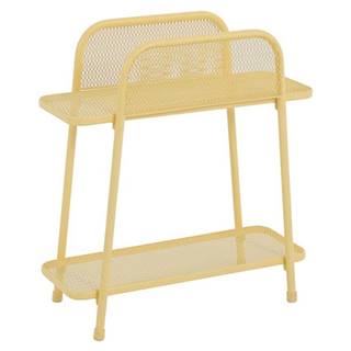 ADDU Žltý kovový odkladací stolík na balkón Garden Pleasure MWH, výška 70 cm