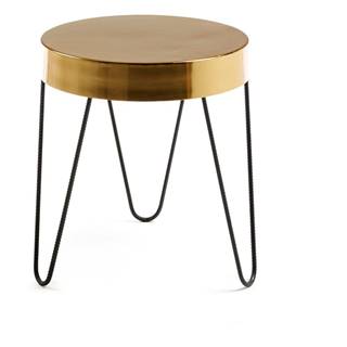 La Forma Odkladací stolík v zlatej farbe Kave Home Juvenil, výška 45 cm