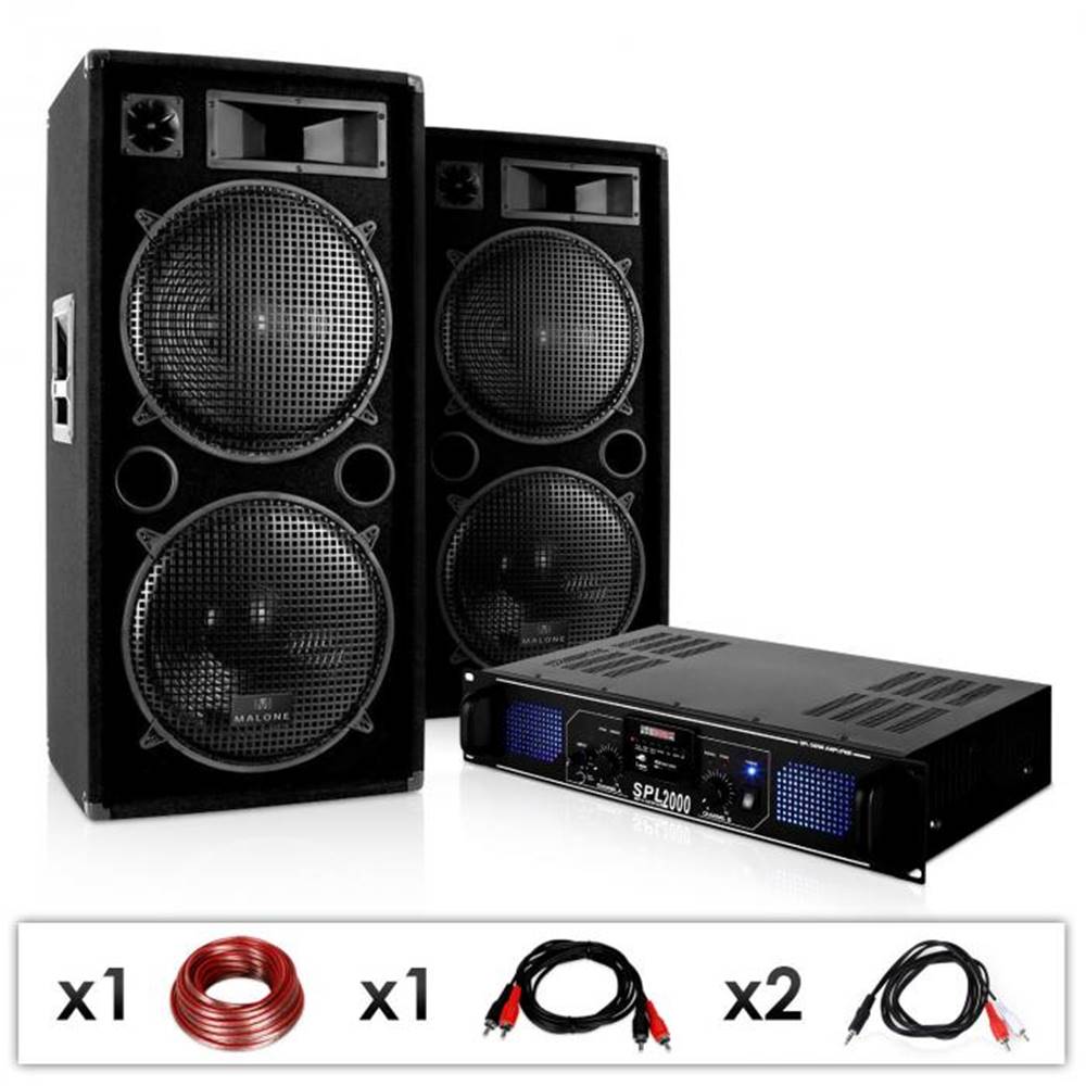 Electronic-Star Electronic-Star DJ PA systém "DJ-42", zosilňovač, reproduktor 3000 W