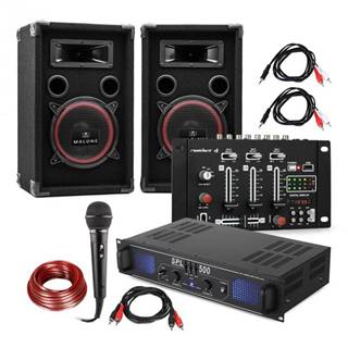 Electronic-Star Electronic-Star DJ-14 BT, DJ PA set, PA zosilňovač, BT mixážny pult, 2 x reproduktor, karaoke mikrofón