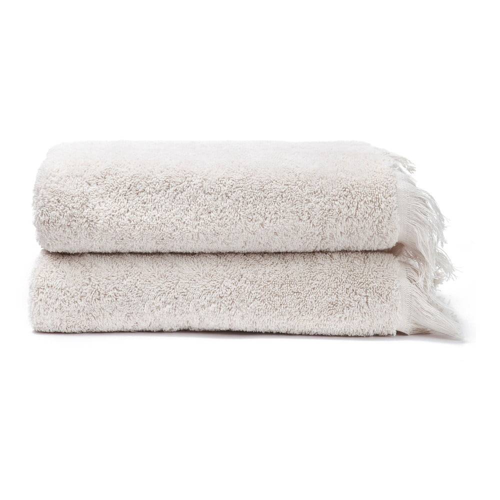 Bonami Súprava 2 krémových uterákov zo 100 % bavlny Bonami Selection, 50 × 90 cm